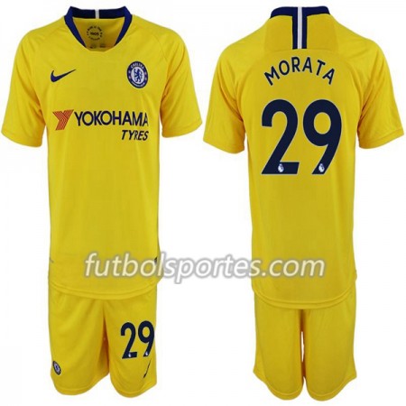 Camisetas Chelsea Alvaro Morata 29 Niño Segunda Equipacion 2018/2019